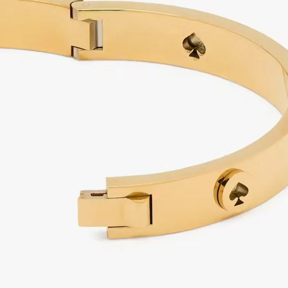 💛🔹️Kate Spade🔹️ Spot the Spade Studded Gold Hinge Bangle Bracelet